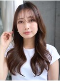★コテ巻き風パーマデジタルパーマ韓国風パーマ顔周りカット前髪