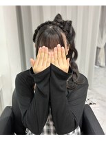 ヘアーメイクサロンアール(hair make salon R)&nbsp;リボンのサイドポニーテール