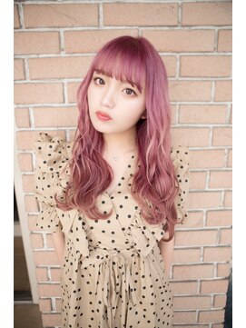 サロンドミルク 原宿(salon de MiLK) 【salon de MiLK 原宿】ウェーブ×ピンクラベンダー