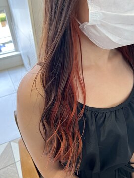 バブ バイネオリーブ(Bab by neolive) インナーカラー☆ビビットオレンジ