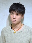 刈り上げセンターパートフェザーパーマサーフカールu