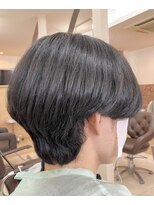 カットハウス はさみの部屋&nbsp;メンズ/マッシュショート/髪質改善/重め/黒髪センターパート