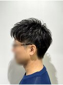 【清潔感抜群】ツーブロックビジネスショート