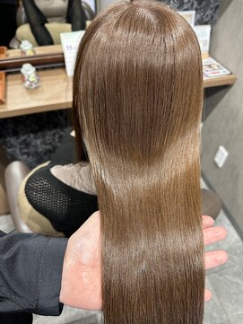 テラスヘア 三条(TERRACEhair) 髪質改善艶カラーミルクティーベージュ