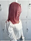 10代/20代/ハイトーンカラー/ツヤ髪スタイル/ピンクカラー