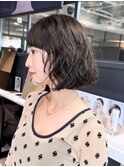 ミディアムボブショート顔周りレイヤー_ba519913