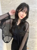 ロンドガーネット 池袋(Lond garnet)&nbsp;イメチェン外ハネボブ美髪ワイドバングレイヤー韓国ブリーチなし