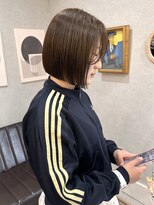 バートランド 白楽(Bertland)&nbsp;島田/ミニボブ ベージュ 髪質改善カラー 白楽 サイドバング