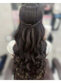 簡単アレンジのハーフアップ