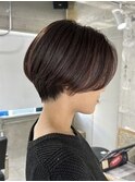 丸みハンサムショート/ダークグレー/ショートカット/表参道/原宿