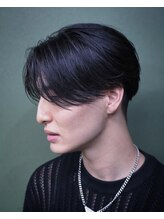 メゾンフォーメン 心斎橋店(Maison for men) ニュアンスパーマセンターパートフェザーパーマフェザーショート