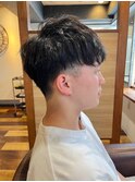クセ毛メンズショート