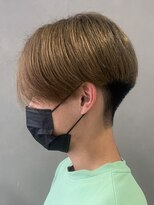 センターパートブリーチダブルカラーフェイスフレーミング
