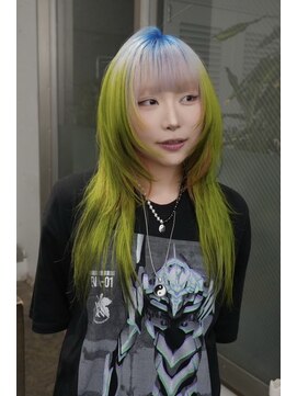 レコ(LECO) ハイレイヤーウルフカットハイトーンギャラクシーデザインカラー