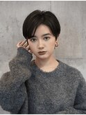20代30代40代小顔ハンサムショートアッシュブルーブラック