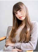 大人可愛い20代30代/髪質改善/ブリーチ／イヤーカット495