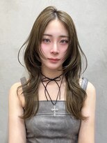 グロー オオミヤ アネックス 大宮(GLROW OMIYA ANNEX)&nbsp;韓国レイヤーハッシュカットロングウルフオリーブカラー