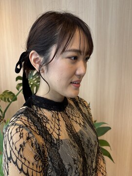 オン キャナルシティ博多前店(on) 【中里恵梨】顔まわり/ヘアセット/お団子ヘア/参列ヘア/結婚式