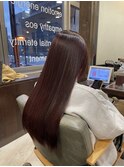 地毛黒髪から作るレッドカラー！！