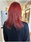 ノンジアミン暖色ブラウン小顔フェイスレイヤークラゲヘアー