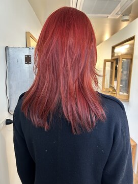 ノンジアミン暖色ブラウン小顔フェイスレイヤークラゲヘアー