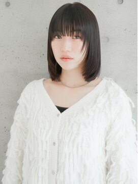 ゆるふわミディアム/顔周りレイヤー/レイヤーカット/ベージュ