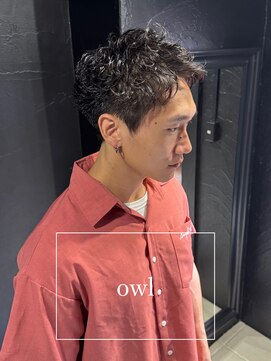 アウル 心斎橋(owl) ショートアップバング/ピンパーマ/メンズパーマ/men's/カット