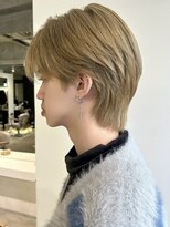 ナナローネス 渋谷(nana loness)&nbsp;センターパート　毛流れパーマ　韓国風ヘア　メンズパーマ