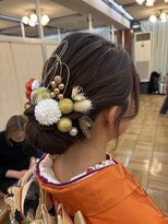 アッシュ 洋光台店(Ash) 金箔×水引アレンジの上品シニヨン