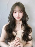 前髪カット/ヘアセット/レイヤーカット/韓国ヘア/透明感カラー