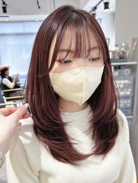 ビューバイネオリーブ 用賀店(Beau'r by neolive) ミルクティーブロンドデジタルパーマワンホンレイヤー［用賀］