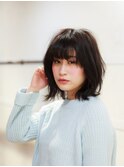 フリンジバング×無造作ミディ【新小岩】