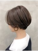 大人似合わせ前下がりバイオレットハンサムショートボブ<徳竹>