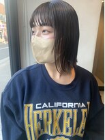 ヘアー アイス ルーチェ(HAIR ICI LUCE) 担当西田 ぱつっとボブ 切りっぱなしボブ ナチュラルヘア