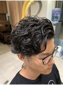 耳掛けスパイラルパーマ
