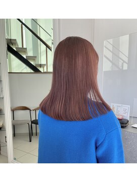 リコ ヘアアンドリラクゼーション(LICO HAIR&RELAXATION) LICO 暖色カラー　ピンクブラウン　切りっぱなし