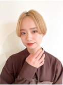 ハンサムショートとブロンドベージュ◎