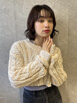 アース 三軒茶屋店(HAIR&MAKE EARTH) 三軒茶屋_レディース_ミディアム_ブラウン_ボブ_コテ巻き_小顔
