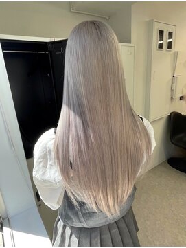 ペレ 栄店(PELE) デザインカラー/レイヤーカット/ウェットヘア/オリーブベージュ