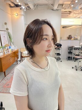 ヘアー アイス カンナ(HAIR ICI Canna) くびれボブ/外ハネ/簡単スタイリング/オリーブベージュ