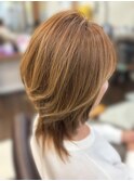 絶壁解消/ひし形/大人可愛い/斜めバング/40代/ミセスヘア54A