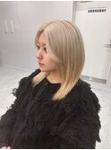《衣織》ホワイトベージュ/ハイトーン/韓国ヘア