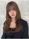 韓国レイヤー ココアグレージュ 透明感カラー ヨシンモリ 美髪