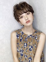 ハナレ(hanare) ゆるふわショート/フレンチショート/くせ毛風/カーキアッシュ