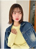 【シースルーバング×くびれボブ】柔らかミディアムレイヤー