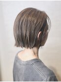 切りっぱなしボブ/外ハネ/ミニボブ/前髪なし