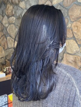 ルイ(ROUIS produced by LUCK 津田沼) ROUIS 津田沼 レイヤーカット/黒髪スタイル/ダークグレージュ