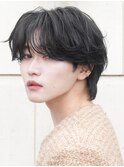 シースルーマッシュダウンパーマ韓国マッシュニュアンスパーマ
