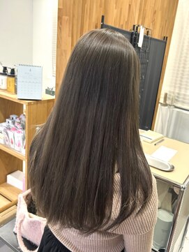 ネオリーブウリ 二子玉川店(Neolive uri) ミディアムヘア暗めカラーデザインカラーフェイスフレーミング