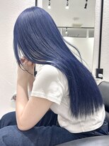 ヴィア 京都烏丸(Via) ネイビーブルー/ネイビーカラー/ブルーカラー/ブリーチ/髪質改善